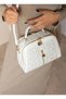 Justpolo Women's White Polo Fabric Hand and Shoulder Bag - 6