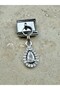 Zircon Stone Water Drop Italian Bracelet Steel Charm - 2