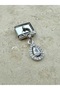 Zircon Stone Water Drop Italian Bracelet Steel Charm - 7