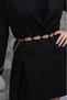 Gold/Star Buckle Chain Belt Women's Belt Dress Belt Shirt Belt Coat - 5