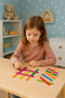 Stick Puzzle Educational Wooden Stick Set – 12 Piece Colorful Shape Game - 2