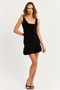 Women's Black Degaje Neckline Mini Dress Hor0078 - 2