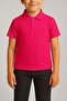 Unisex Kids Solid Color Basic Polo Neck Short Sleeve Cream School T-shirt - 3