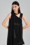 Women's Satin Fabric Detailed Design Long Dress - 7