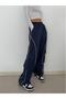 zolid wear Harajuku Lines Detail Cargo Pocket Dark Navy Tracksuit Navy Blue Sweatpants