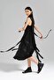 Women's Satin Fabric Detailed Design Long Dress - 2