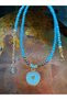Crystal Stoned My Heart Has Passed to You Istanbul Sultanahmet Blue Necklace - 5