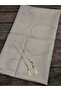Heart Minimal Kaaba Embroidered Linen Paired Double Prayer Rug Gift Dowry - 5