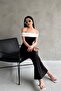 Madonna Collar Sandy Fabric Slit Long Dress - 5