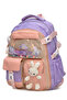 Orthopedic Luxury Fabric Multi-Eye Children's Primary School Backpack School Bag 1461 - 7