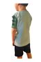 3D Light Green Crocodile Design & Black Shorts T-Shirt Set Nursery, Kindergarten Boys' Set-Order a Size up - 7