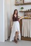 Women's Muslin Fabric Asymmetrical Skirt Nbnp011 - 2