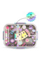 3 Compartment 800ml Stainless Steel bento Lunch Box w/ Water Bottle-Floral Purple - 2