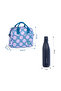 Steel Water Bottle w/ Lunch Bag, 1L Blue - 8