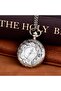 Vintage Retro Roman Numeral Embroidered Pocket Watch Silver - 7