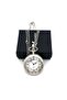 Vintage Retro Roman Numeral Embroidered Pocket Watch Silver - 4