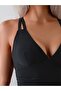 One Piece Swimsuit Cross Back Design V Neckline, - 7