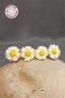 - Hülya 6683 4763 Handmade Polymer Clay White Daisy Flower Designed Hair Clip / 8 cm - 2
