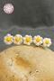 - Hülya 6683 4763 Handmade Polymer Clay White Daisy Flower Designed Hair Clip / 8 cm