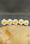 - Hülya 6683 4763 Handmade Polymer Clay White Daisy Flower Designed Hair Clip / 8 cm - 5