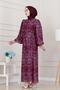 Balloon Sleeve Satin Adel Dress-Swallow - 3