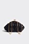 Black Sequined Metal Clip Chain Evening Dress Bag - 3