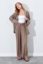 Women's Soil Waist Elastic Palazzo Linen Trousers - 3