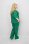 Women's Plus Size Short Sleeve Loose Leg Tracksuit Set with Intermediate Piping Detail 8189-25 - 6