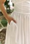 Emilia Corset Detail Ecru Long Dress - 7