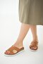 Tokyo Women's Genuine Leather Slippers Tan - 4