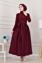Mia Balloon Dress-Burgundy