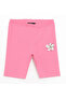 Girl's Printed Short Leggings Pink- Derek