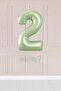 2 Retro Green Number Balloons 34 Inch 2 Year Old Balloon