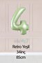 4 Retro Green Number Balloons 34 Inch 4 Years Old Balloon - 2