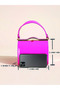 Hard Shell Clip Pu Cute Simple Patent Leather Pearl Leather Red Women's Hand Bag - 4