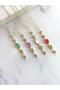 Ecru Cream White Stone Brand Model Low-Cut Y Necklace - 3