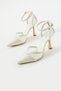 Covella Women's Mesh Heeled Shoes White - 3