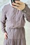 Relaxed Cut Elastic Waist Layered Long Skirt 5213 - Brown - 3