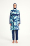 Navy Blue Hijab Swimsuit - 4 Piece Full Covered Swimsuit Set R2513 - 4