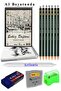 A3 120g Sketchbook Ring Binder 7Pcs Graded Pencil Drawing Set Pastel Dispensing Eraser Charcoal Sketching