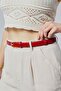 3 Pieces 100% Genuine Leather Stylish Yellow Buckle Women's Belt - 8