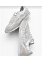 25Y487 Women's Silver Stone Laced Satin Lace-Up Sneaker Shoes - 3