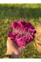 Trend Envy Big Artificial Peony Rose Flower Maggot Fuchsia Purple Clothespin Clip Buckle Female Child Buckle - 5
