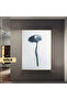 Amazing | Blue Gray Daisy Model | Framed Tempered Glass Table Single Vertical