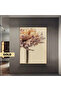 Amazing | Cream Dry Flower Model (Dried Flower) | Framed Tempered Glass Table Single Vertical