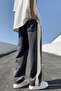 Men's Thick Stripe Casual Oversize Anthracite Sweatpants - 3