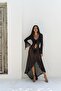 Alyona Lace Detail Black Dress - 3