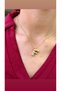 Steel Necklace Tarnish-Free Antiallergic Letter F Figured (2 Years Importer Guaranteed) - 3