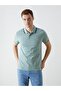 Polo Neck Short Sleeve Patterned Pique Men's T-Shirt (S5)