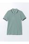 Polo Neck Short Sleeve Patterned Pique Men's T-Shirt (S5) - 5